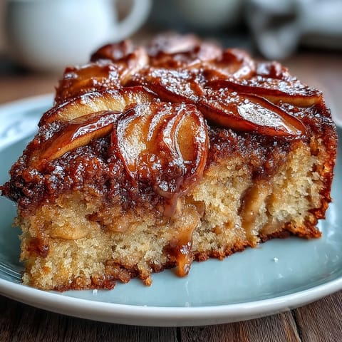 Baked apple cake emerges from the oven in a casserole dish, fragrant with cinnamon and nutmeg.