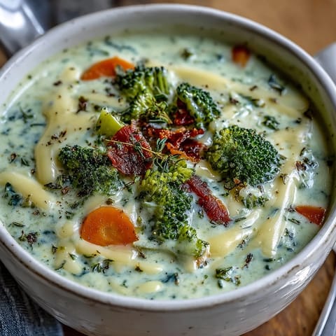 This roasted broccoli cheddar soup showcases oven-browned broccoli and melted cheddar in a comforting bowl.