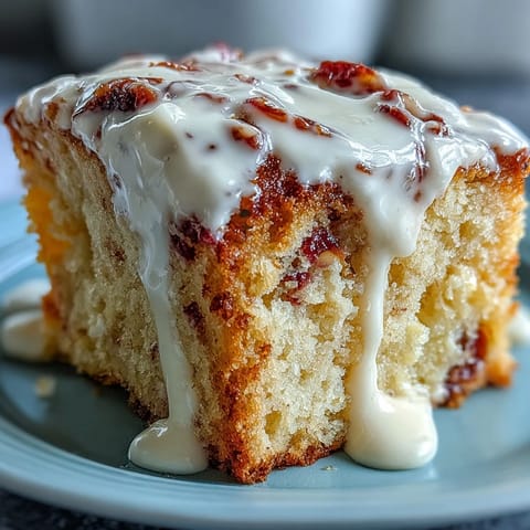 Perfect slice of Heavenly Blood Orange Yogurt Cake served with tea and fresh berries on a bright morning.