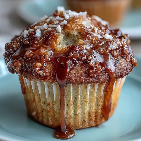 Freshly baked lemon poppy seed muffins with golden tops, drizzled with tangy lemon glaze — a bright, citrusy spring brunch favorite.