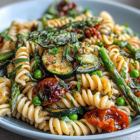 Spring Pasta Primavera Fresh Veggies