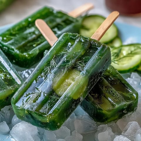 Refreshing dill pickle juice popsicles, a tangy, easy frozen dessert.