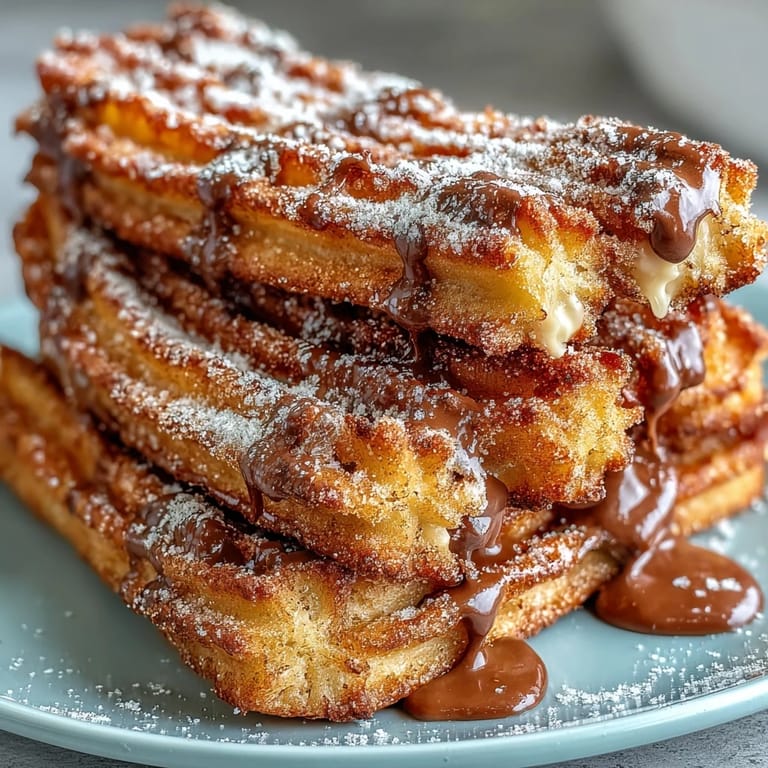 Bite-sized churro bites, fried to golden perfection and rolled in cinnamon sugar, paired with a silky, rich chocolate sauce for dipping—perfect for sharing.