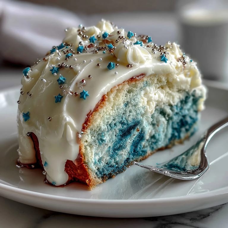 Celestial buttercream cake featuring deep purple, pink, and blue swirls with edible gold star decorations.