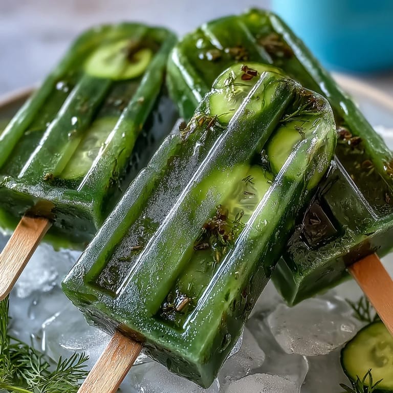 Sweet-and-salty pickle juice popsicles, perfect for a hot summer day.
