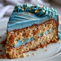 Dark blue and gold ombre layer cake with rich vanilla buttercream, perfect for celebrating graduation with elegant edible gold accents.